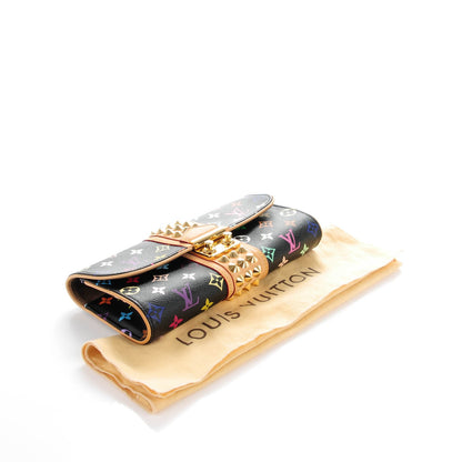 Louis Vuitton Monogram Multicolor Courtney Clutch Black 4 of 8