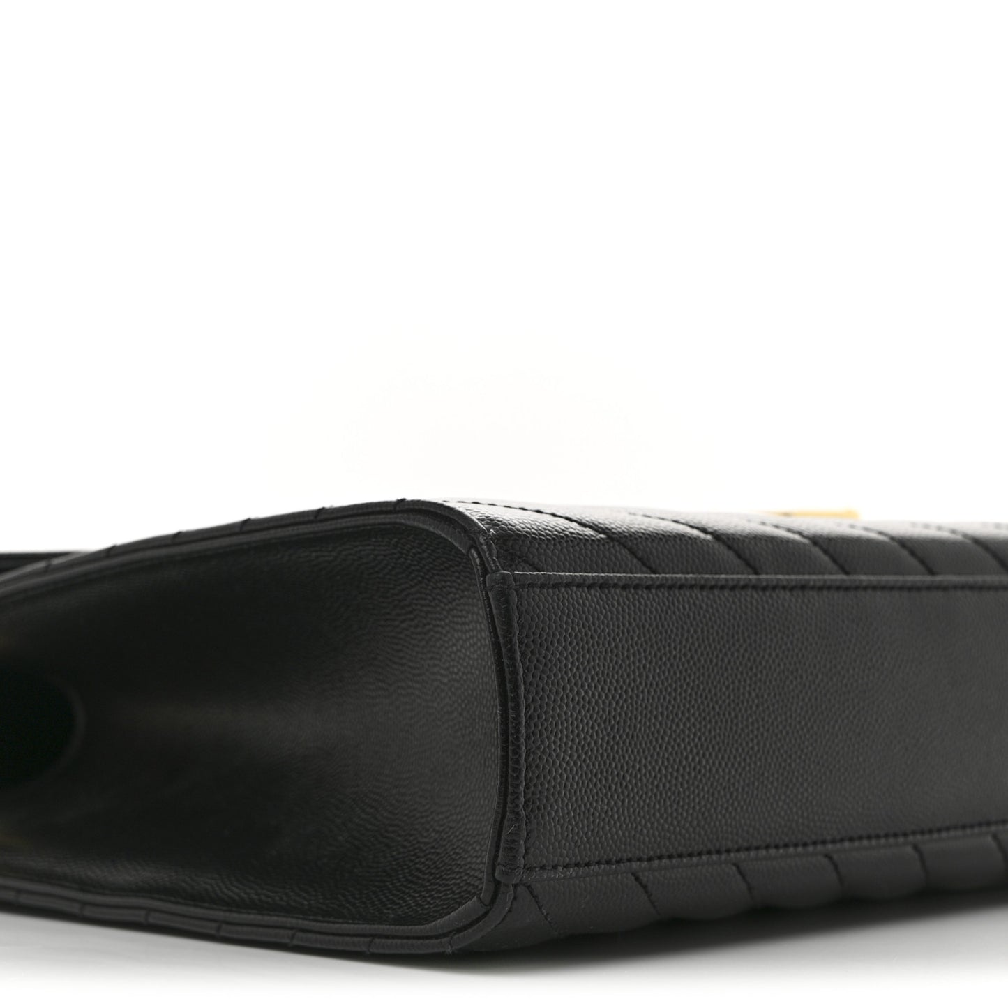 Grain De Poudre Matelasse Chevron Large Monogram Satchel Black