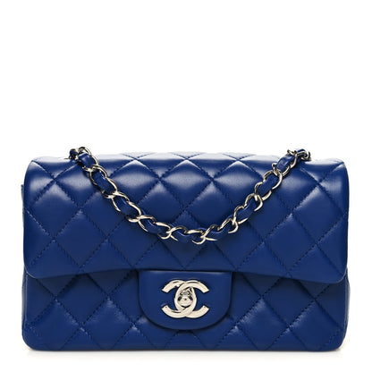 Chanel Lambskin Quilted Mini Rectangular Flap Royal Blue 1 of 11