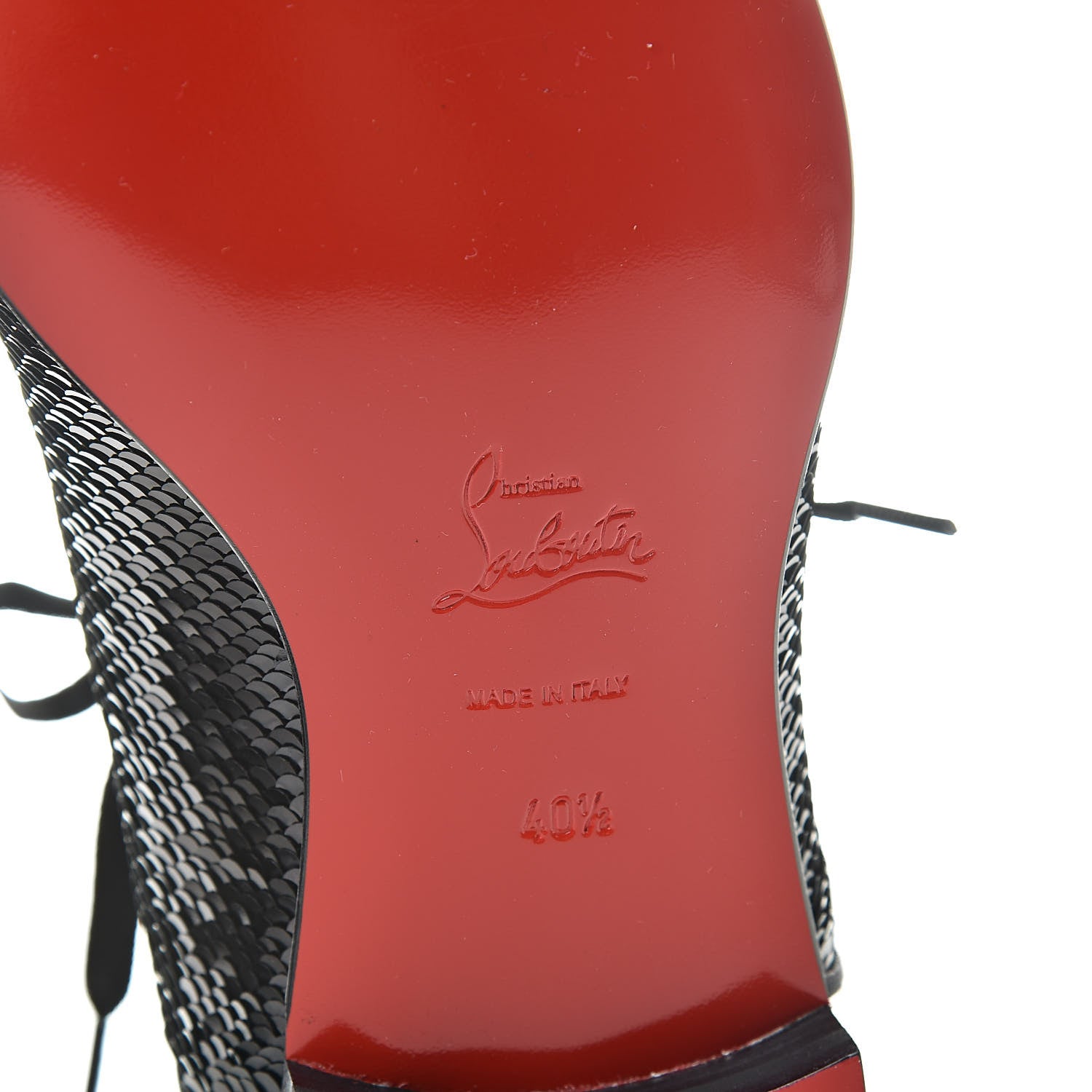 Christian Louboutin Patent Paillettes Greggo Orlato Flat Oxfords 40.5 Black 6 of 9