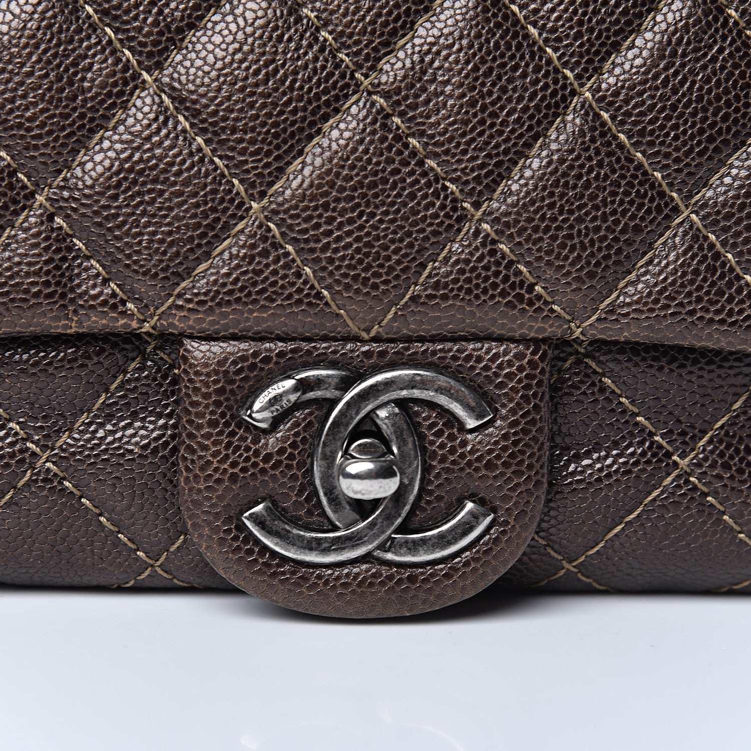 Chanel Iridescent Caviar Quilted Small Chic Flap Brown 10 of 10