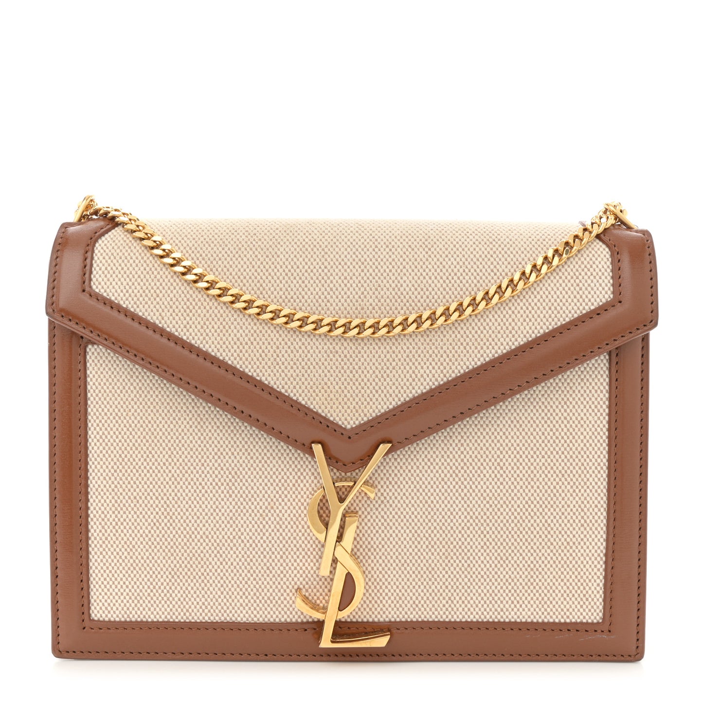 Canvas Calfskin Classic Monogram Cassandra Tan Natural