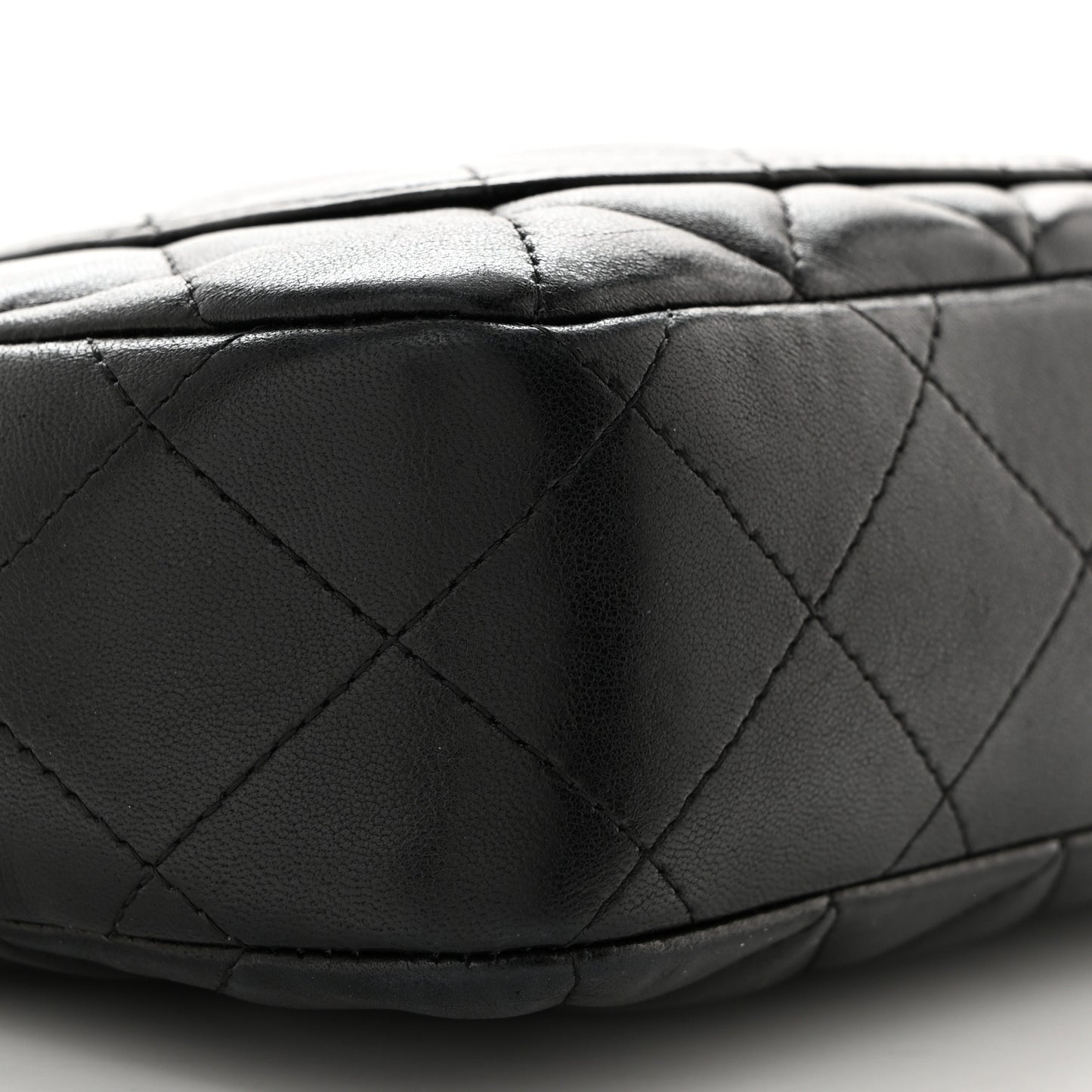 Lambskin Quilted Small Timeless Camera Case Black
