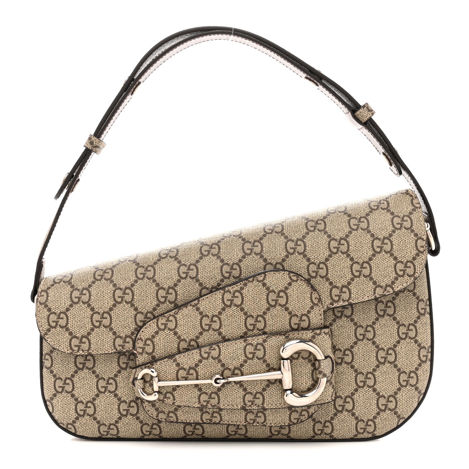 Gucci Monogram Small Horsebit 1955 Asymmetric Shoulder Bag 1 of 10