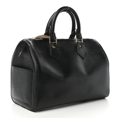 Louis Vuitton Epi Speedy 25 Black 3 of 10