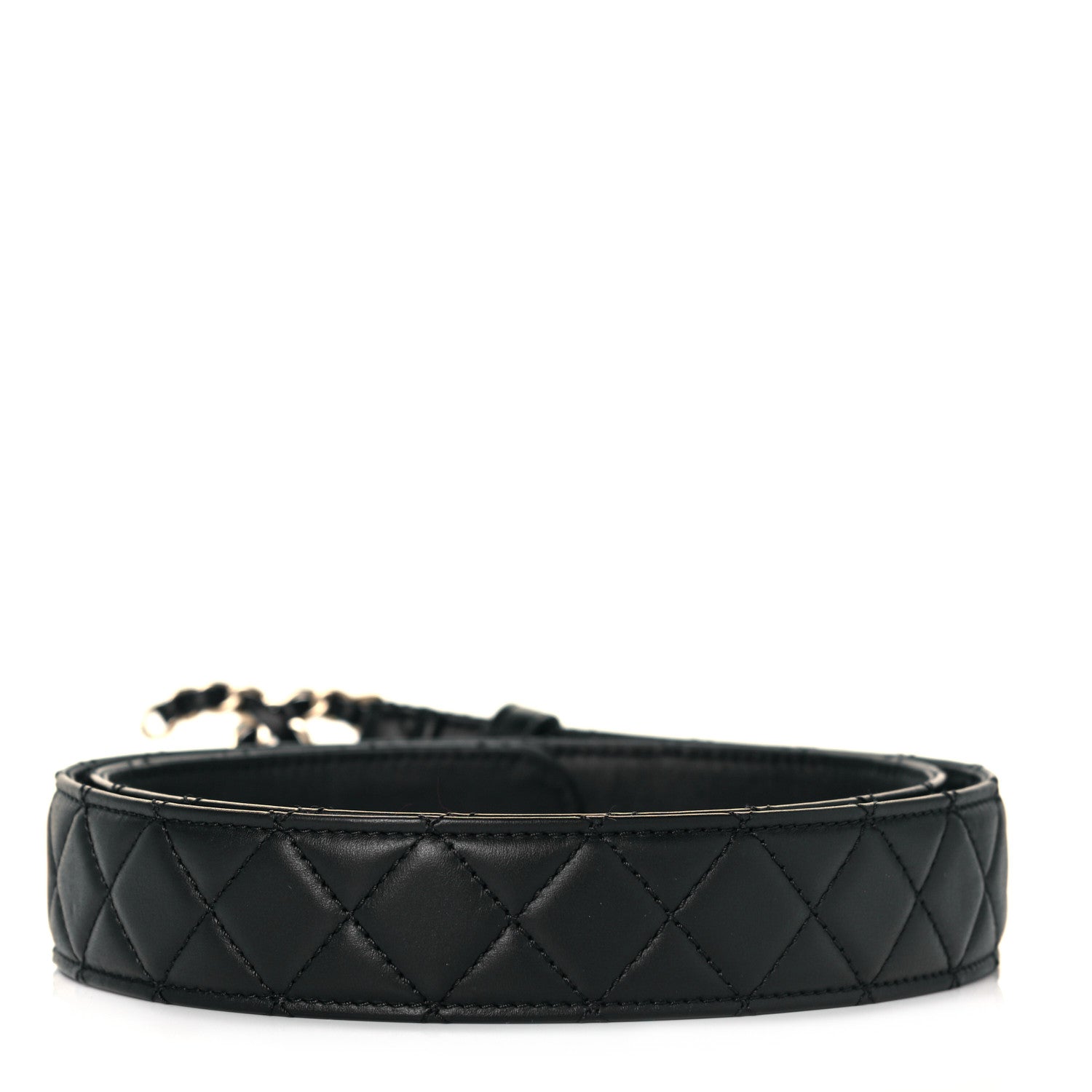 Chanel Lambskin Quilted CC Chain Belt 90 36 Black 2 of 5
