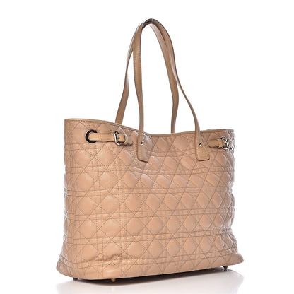 Christian Dior Coated Canvas Cannage Small Panarea Tote Beige 3 of 10
