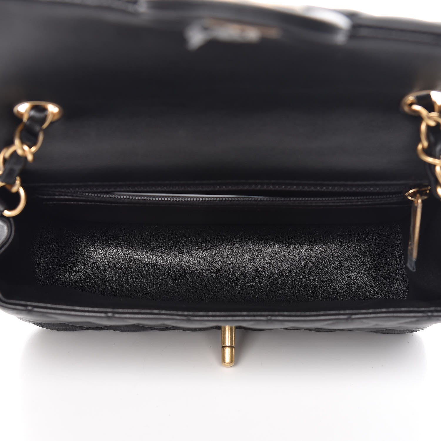 Chanel Lambskin Quilted Mini Rectangular Flap Black 6 of 13