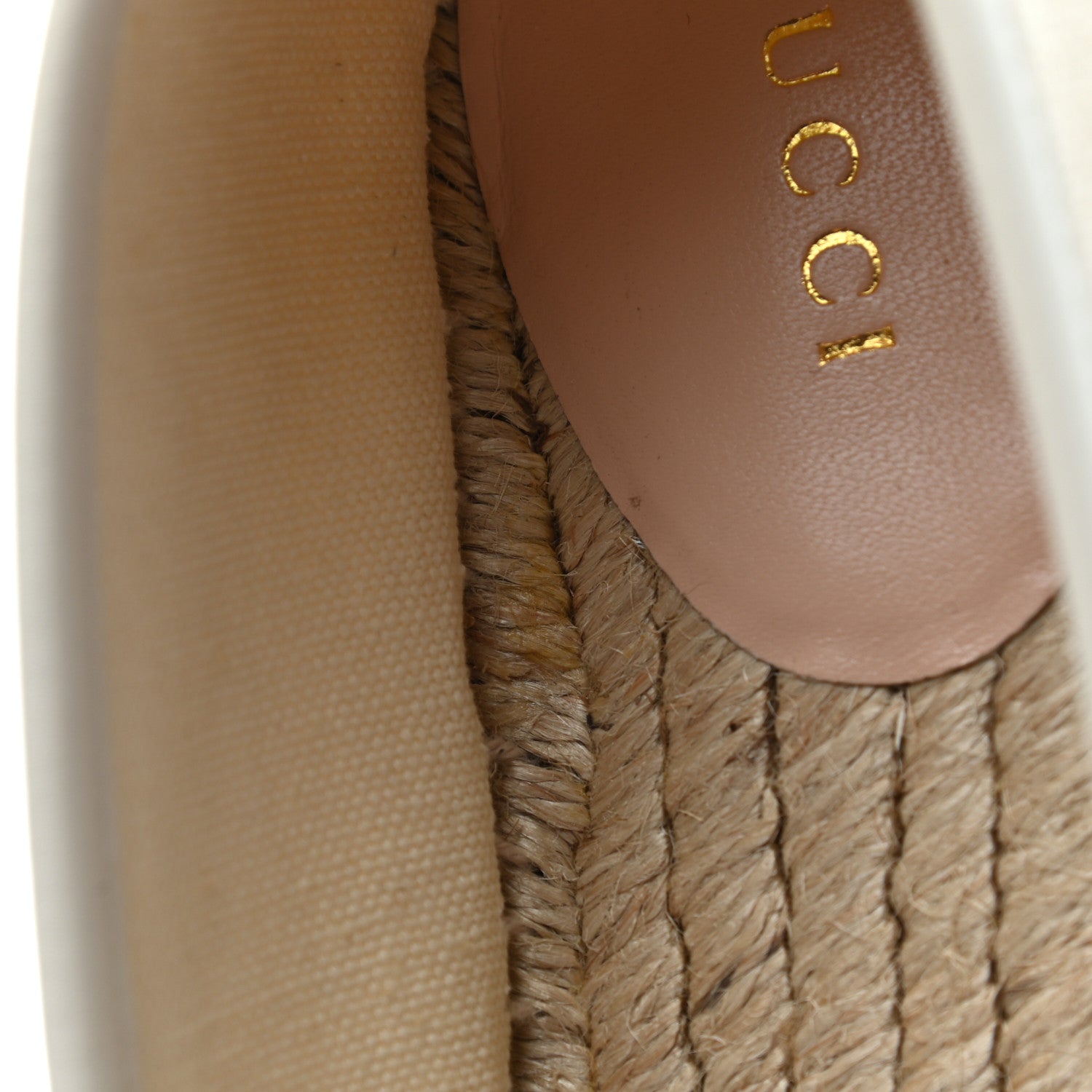 Gucci Canvas Logo Espadrilles 39 Greggio White 10 of 10