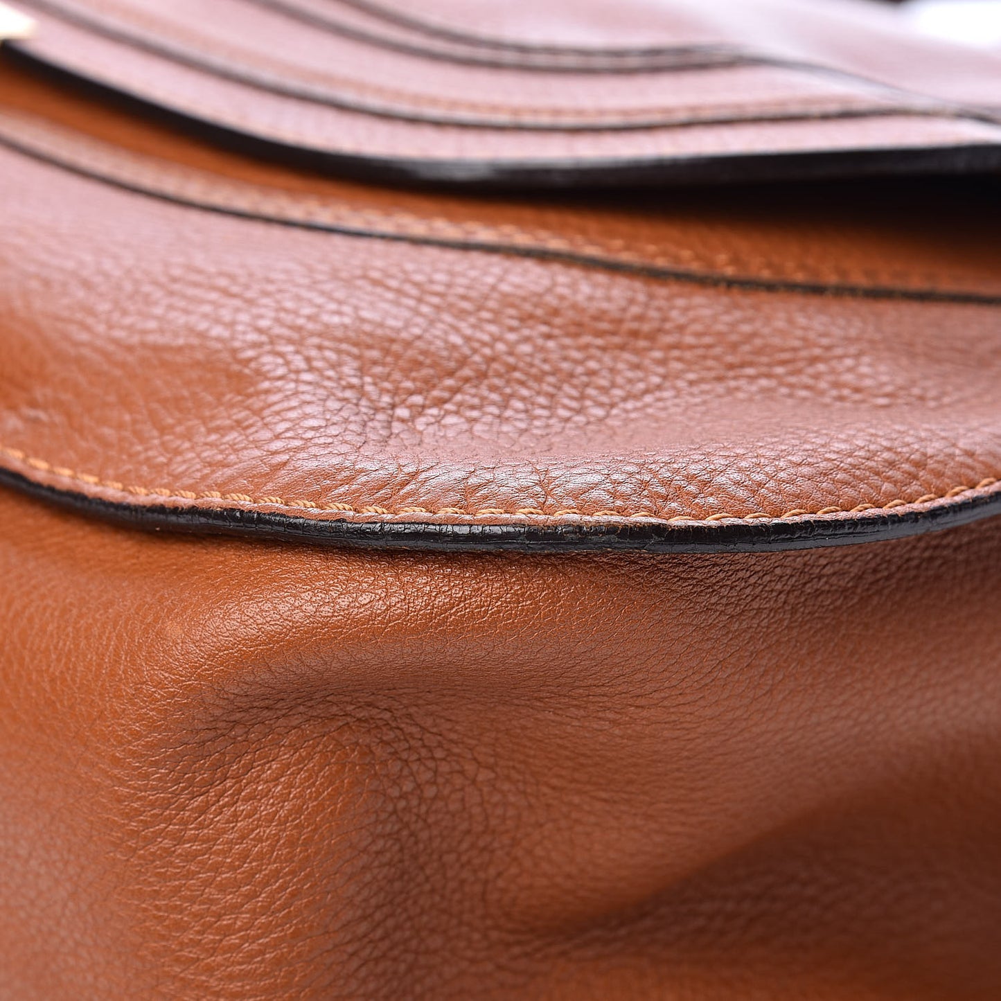 Calfskin Large Marcie Satchel Tan