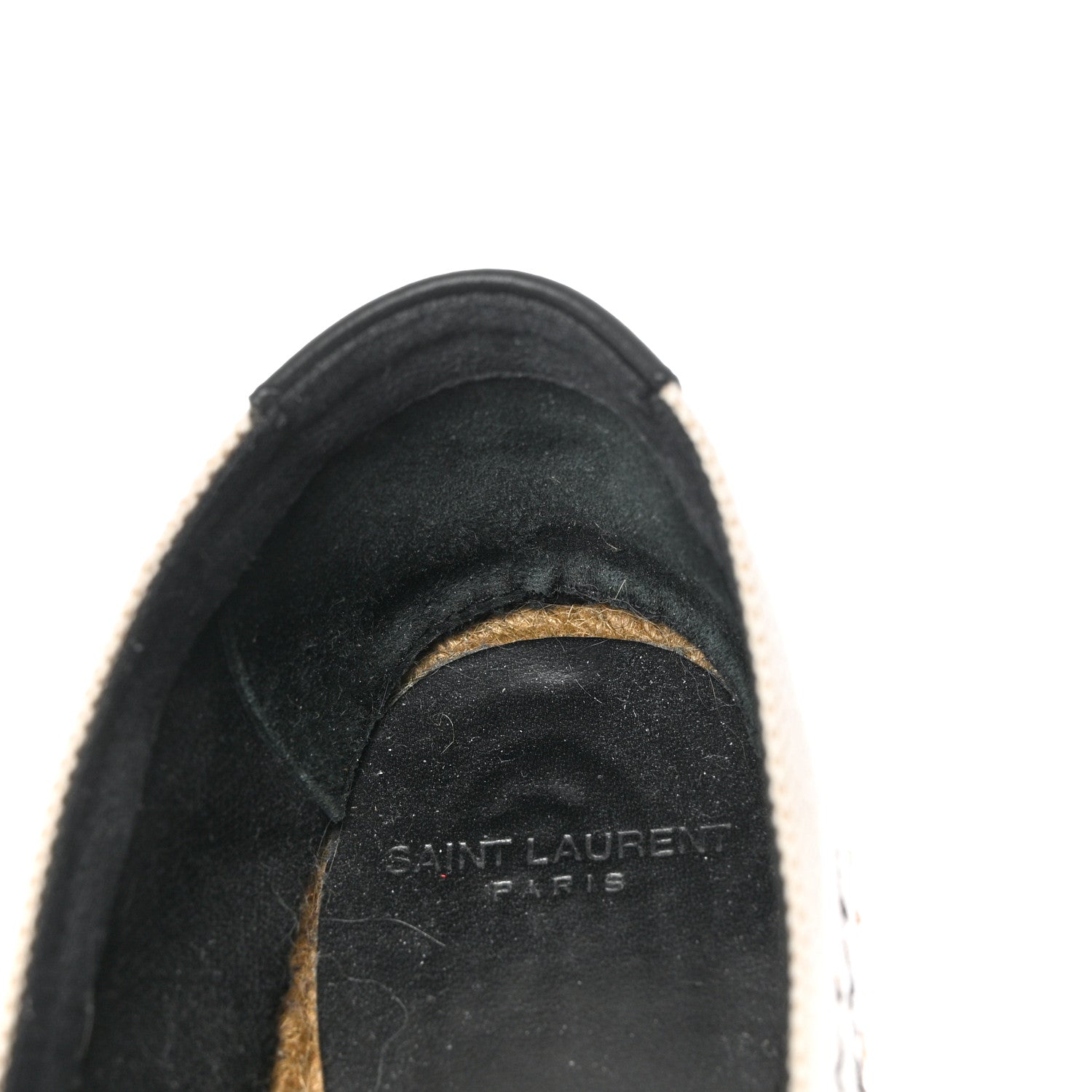Saint Laurent Canvas Nappa Elba Light Logo Embroidered Espadrilles 36 Panna 11 of 12