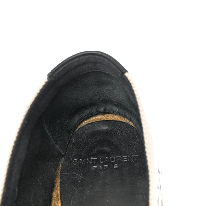 Saint Laurent Canvas Nappa Elba Light Logo Embroidered Espadrilles 36 Panna 11 of 12