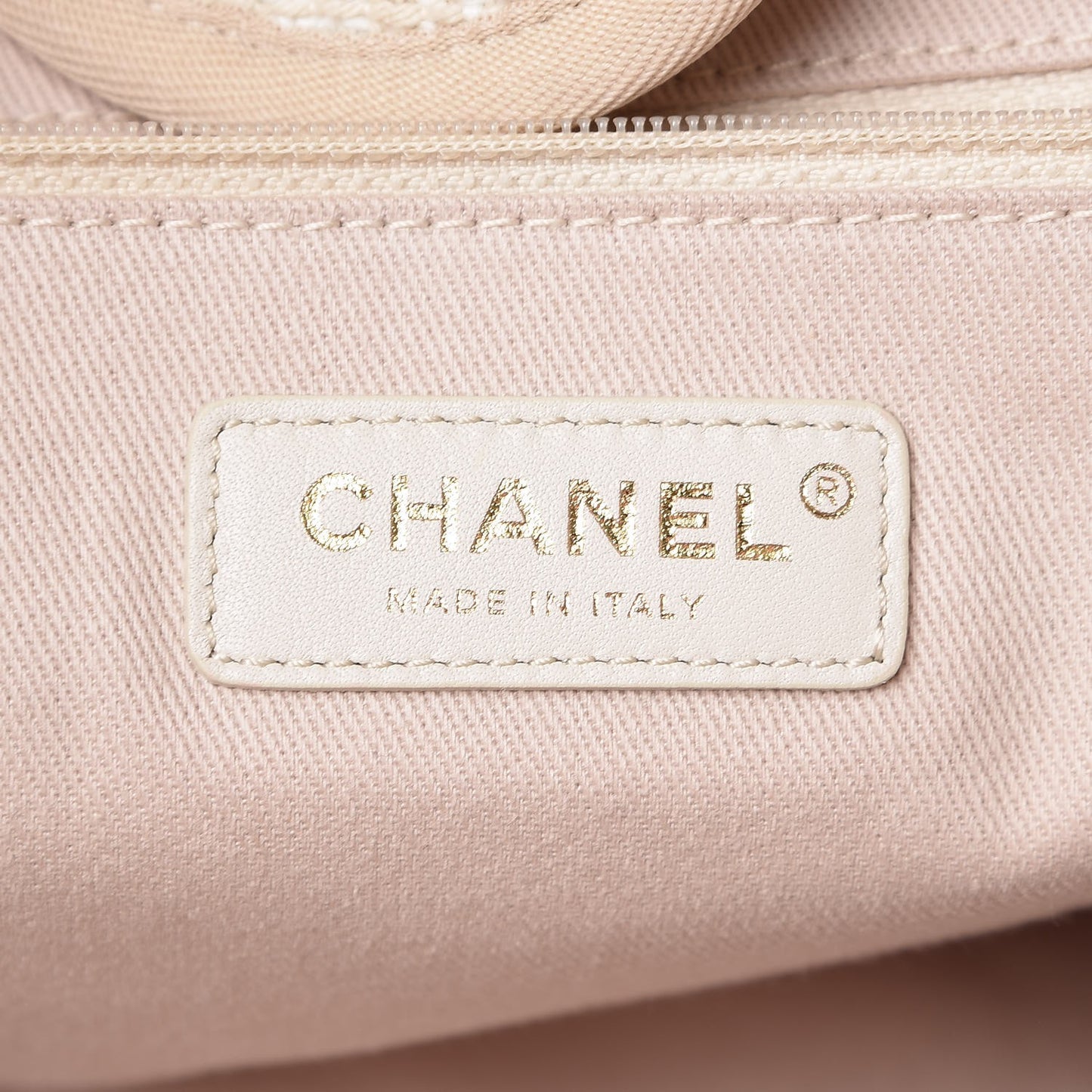 Canvas Large Deauville Tote Light Beige