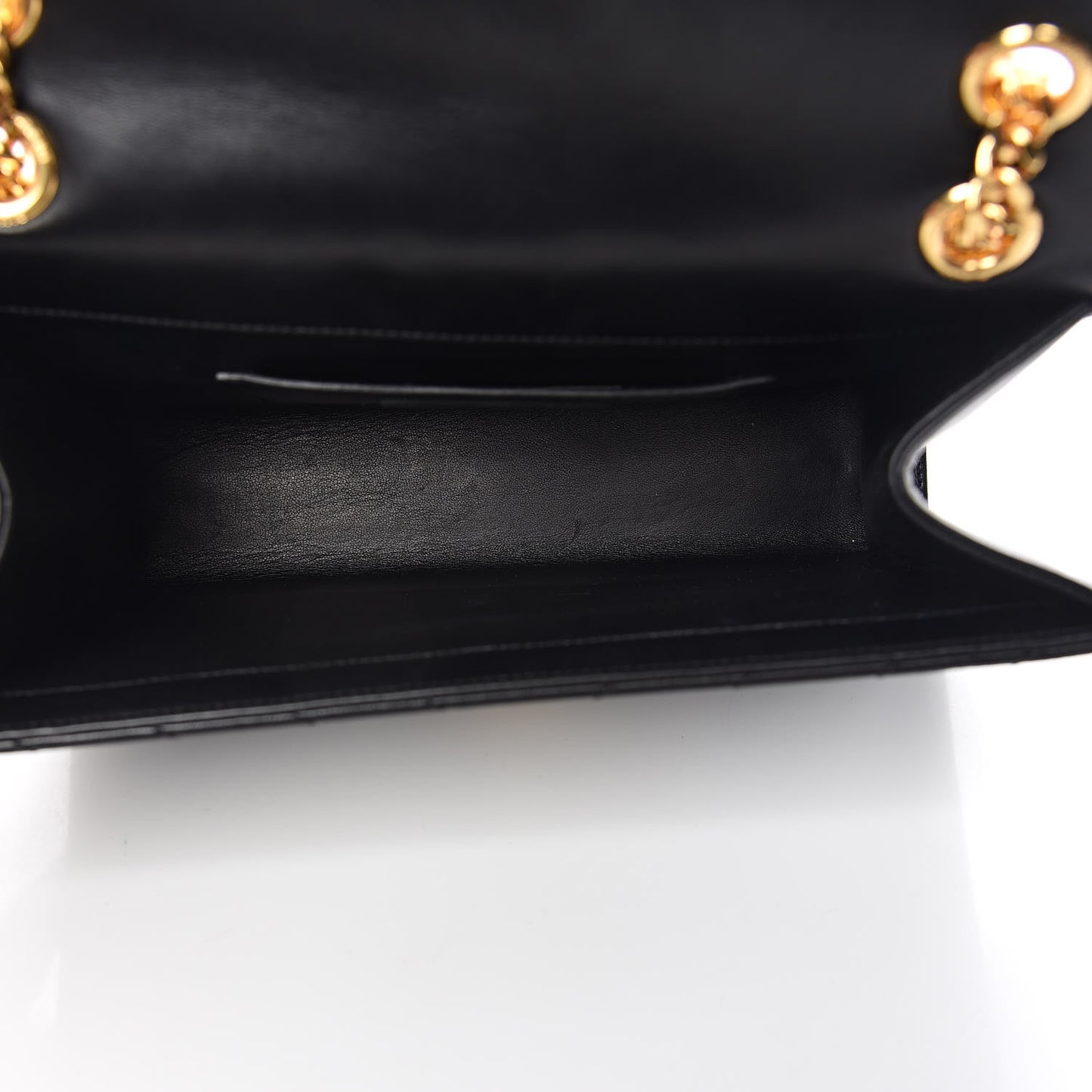 Lambskin Matelasse Chevron Medium Monogram Satchel Black