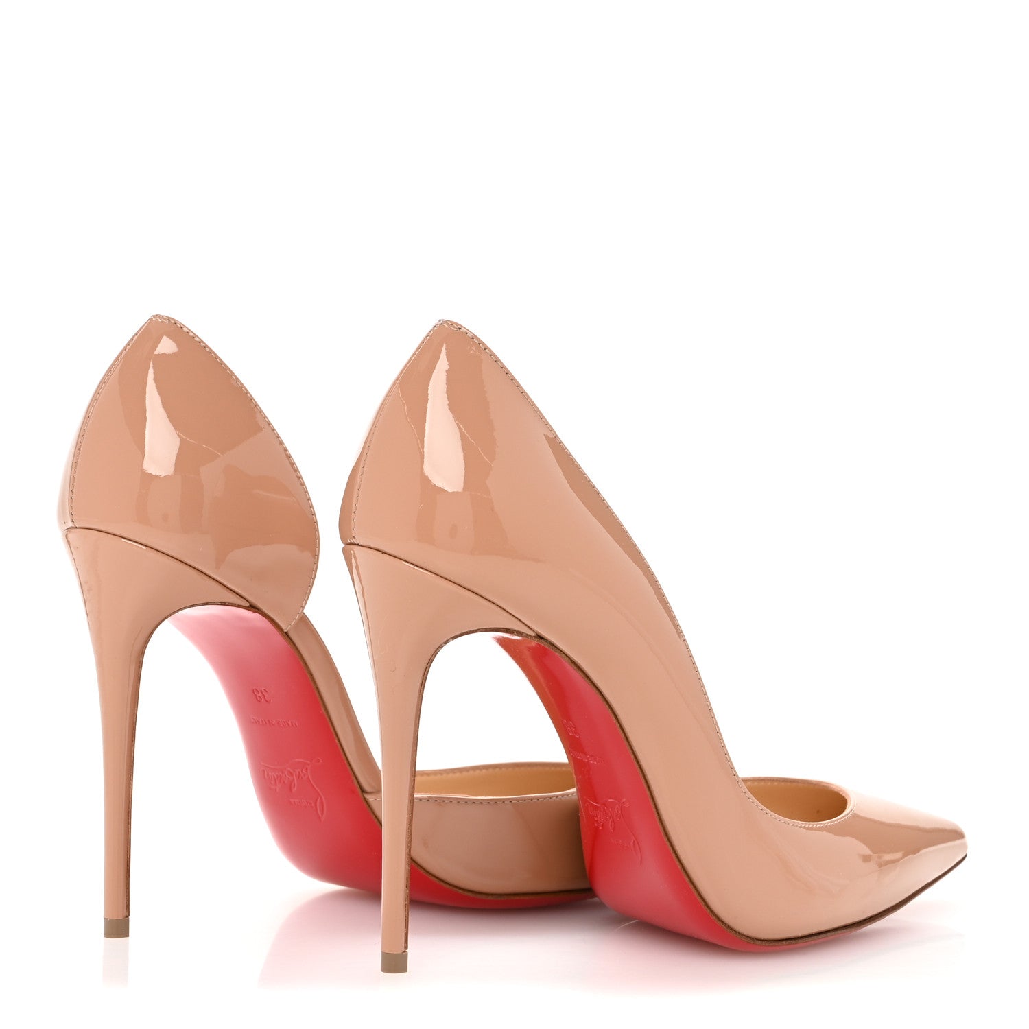 Christian Louboutin Patent Iriza 100 Pumps 38 Nude 5 of 10