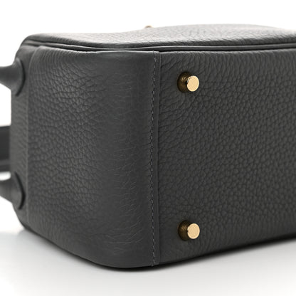 Hermes Taurillon Clemence Mini Lindy 20 Ardoise 9 of 11