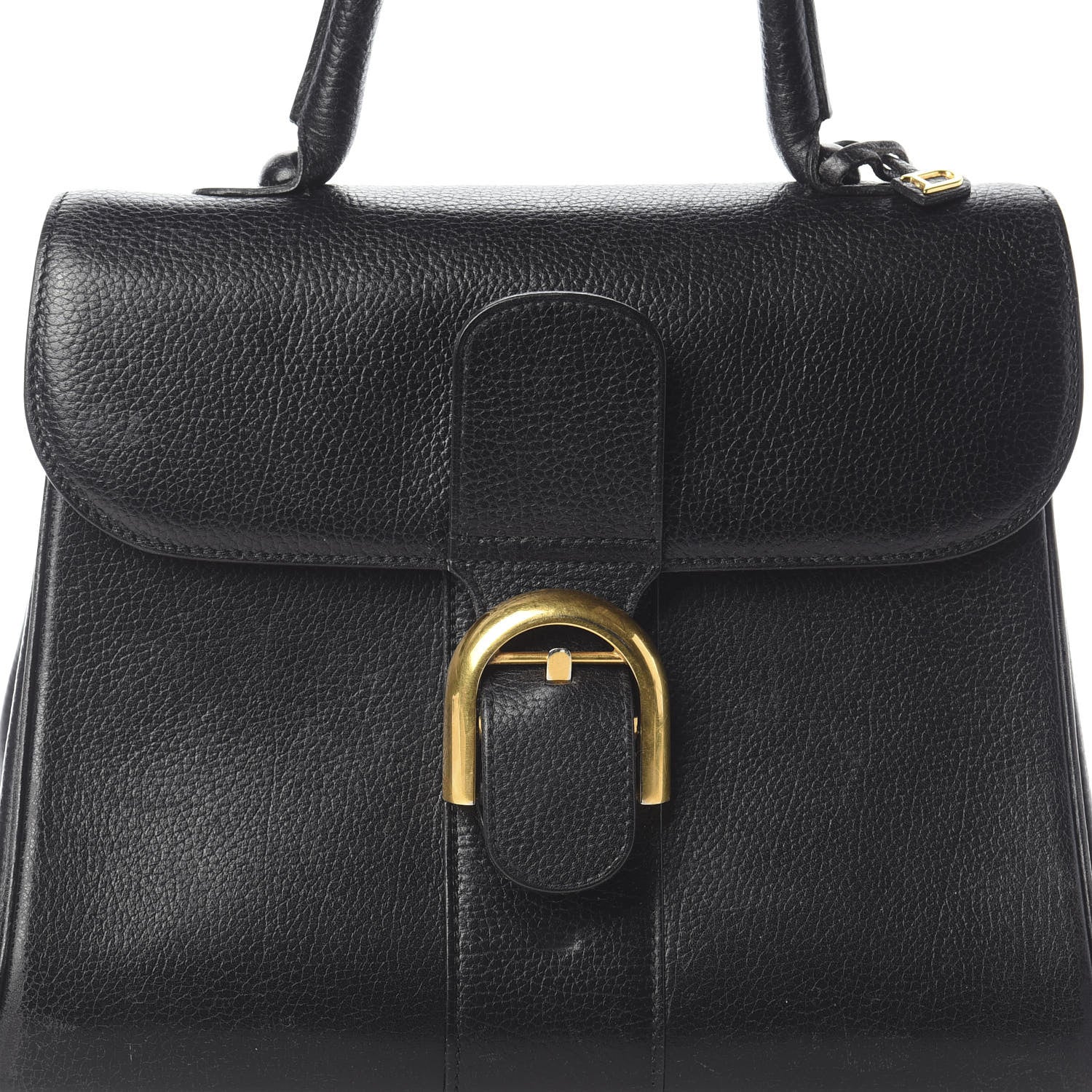 Delvaux Crispy Calfskin MM Brillant Satchel Black 7 of 9