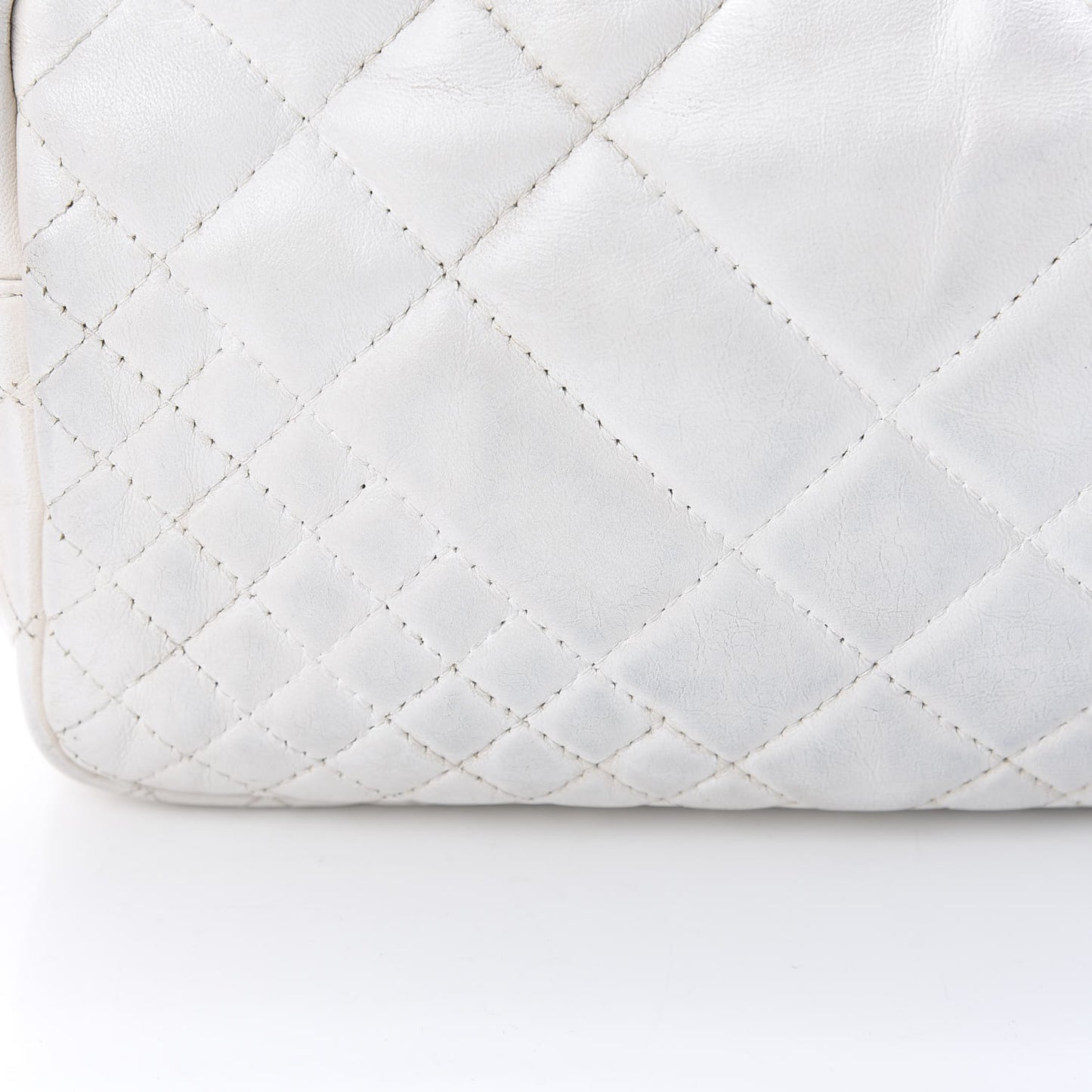 Nappa Quilted Medusa Tribute Camera Bag White