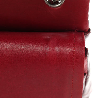 Chanel Patent Quilted Jumbo Double Flap Dark Red 13 of 13