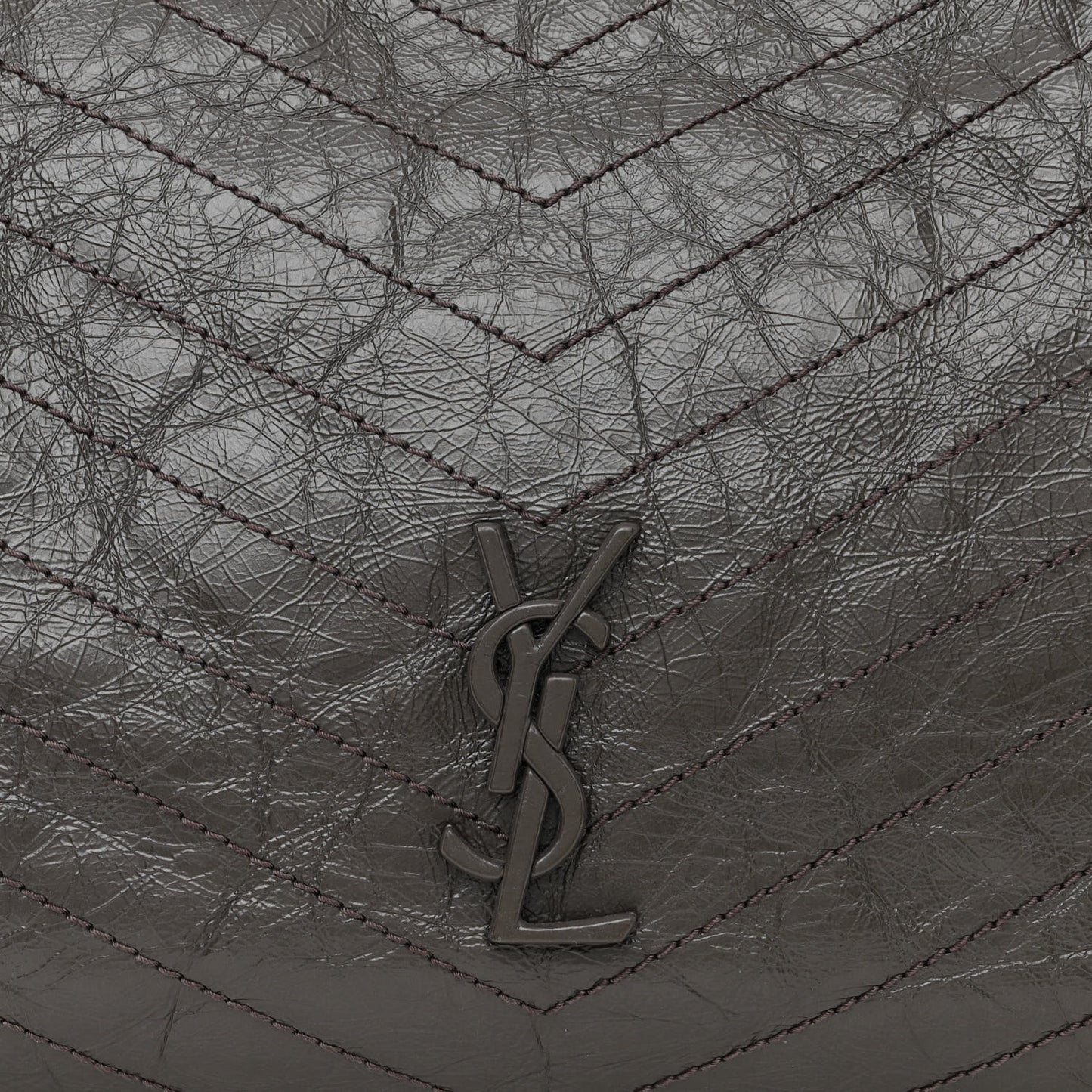 Crinkled Calfskin Matelasse Monogram Niki Shoulder Bag Storm