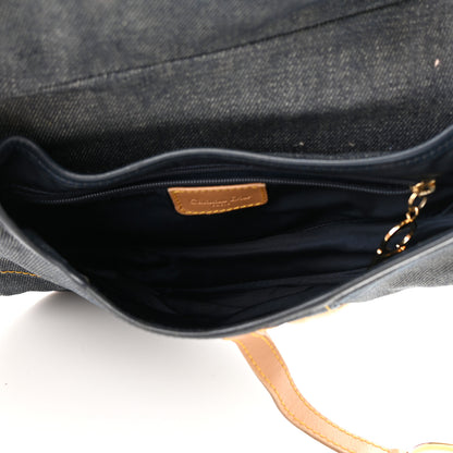 Christian Dior Denim Calfskin Saddle Bag Blue 5 of 20