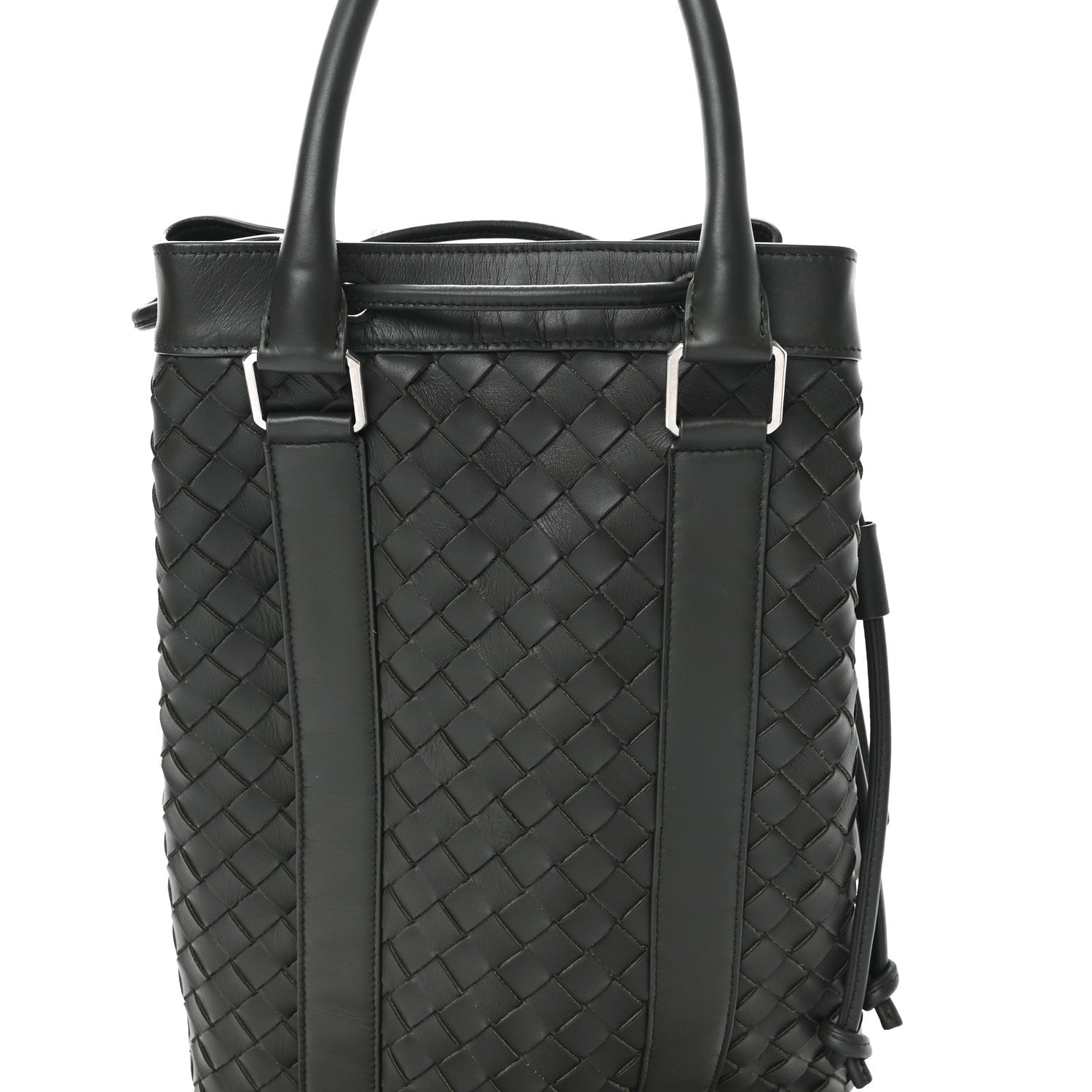 Bottega Veneta Nappa Intrecciato Drawstring Backpack Khaki 1830546