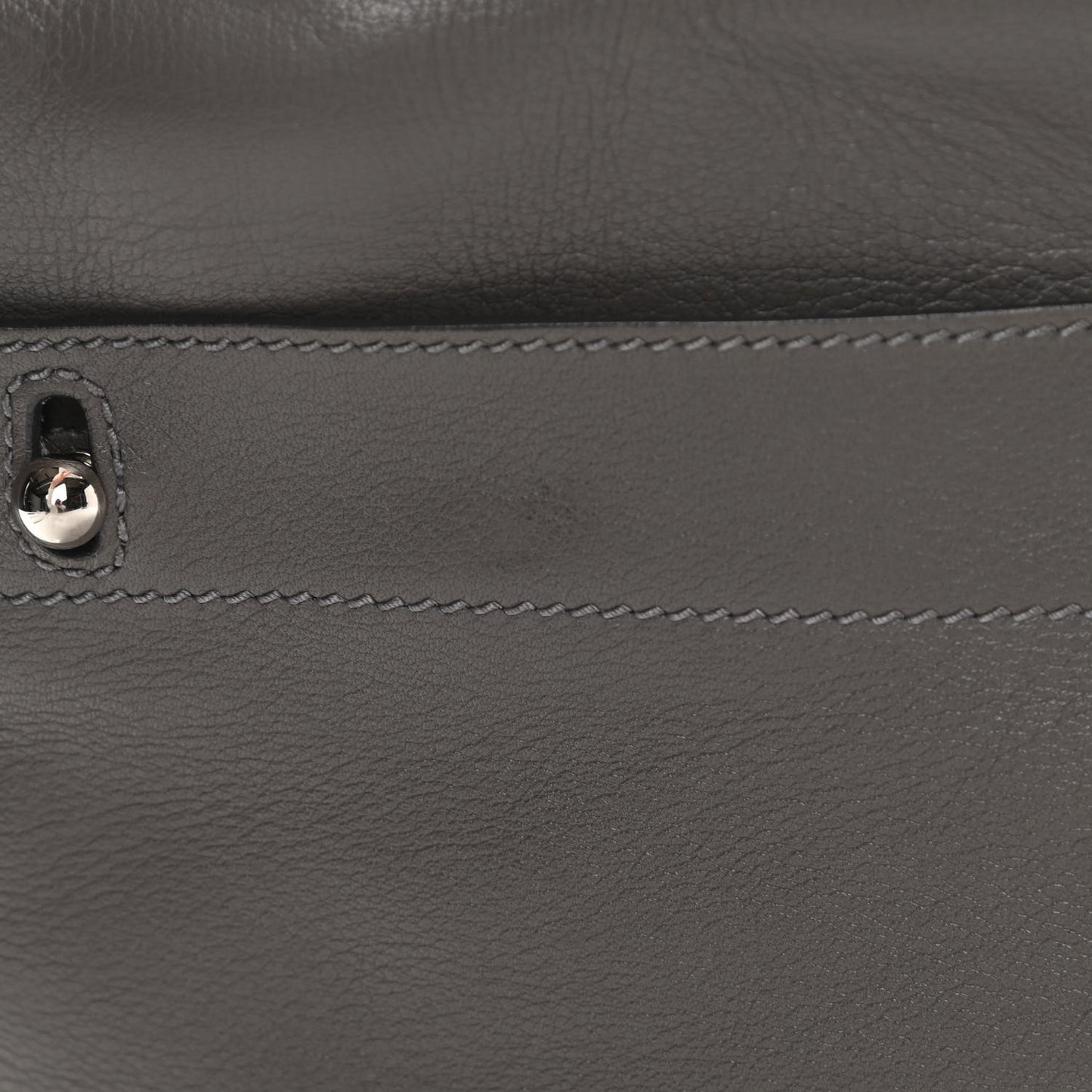 Calfskin Canvas Large Muse Two Grey