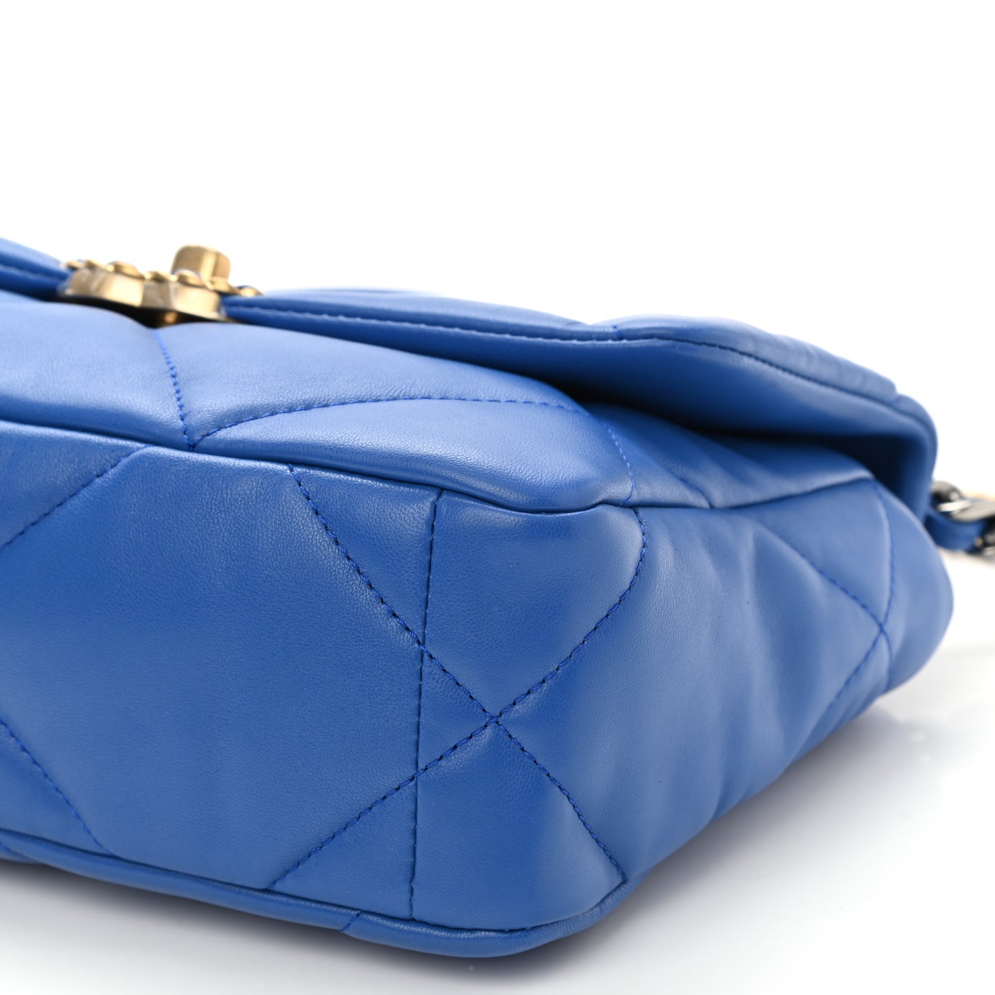 Lambskin Quilted Medium Chanel 19 Flap Blue