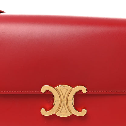 Celine Shiny Calfskin Medium Triomphe Red Red 8 of 11