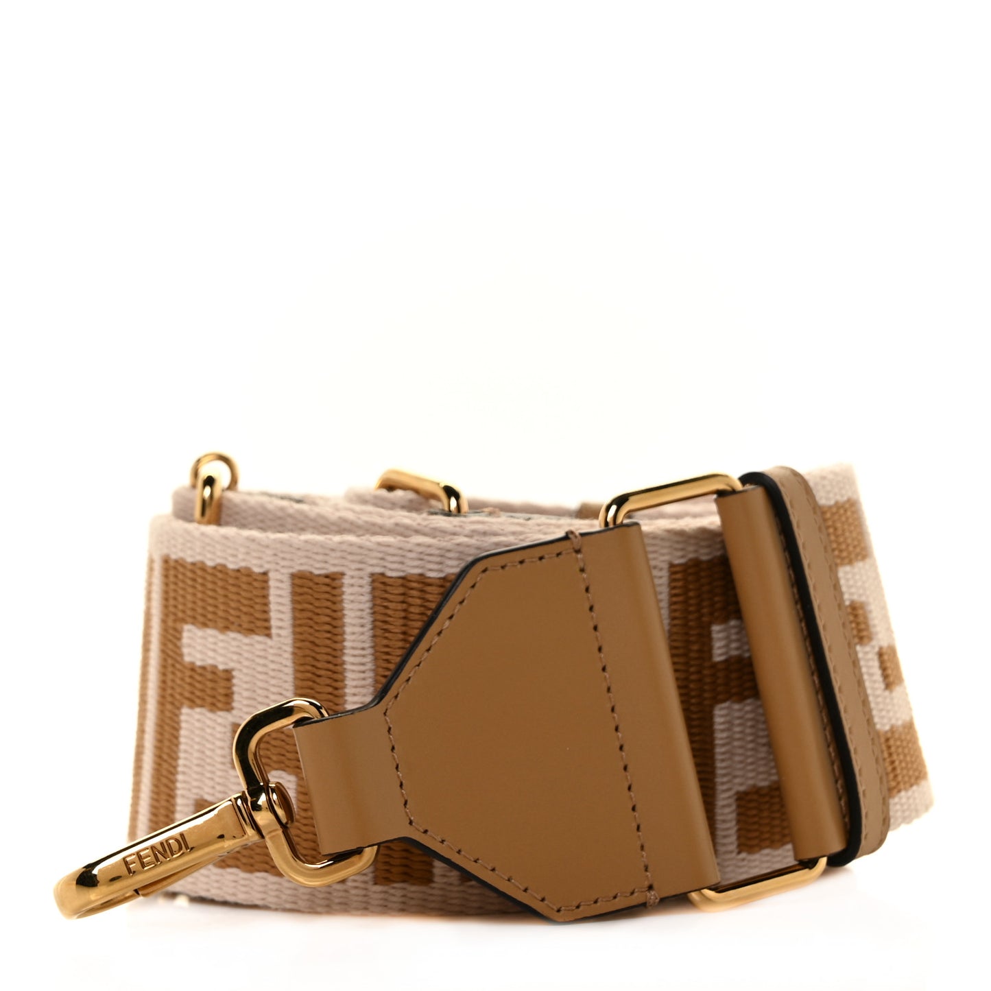 Ribbon Vitello King FF 1974 Adjustable Strap You Poudre Cuoio Miele Scuro