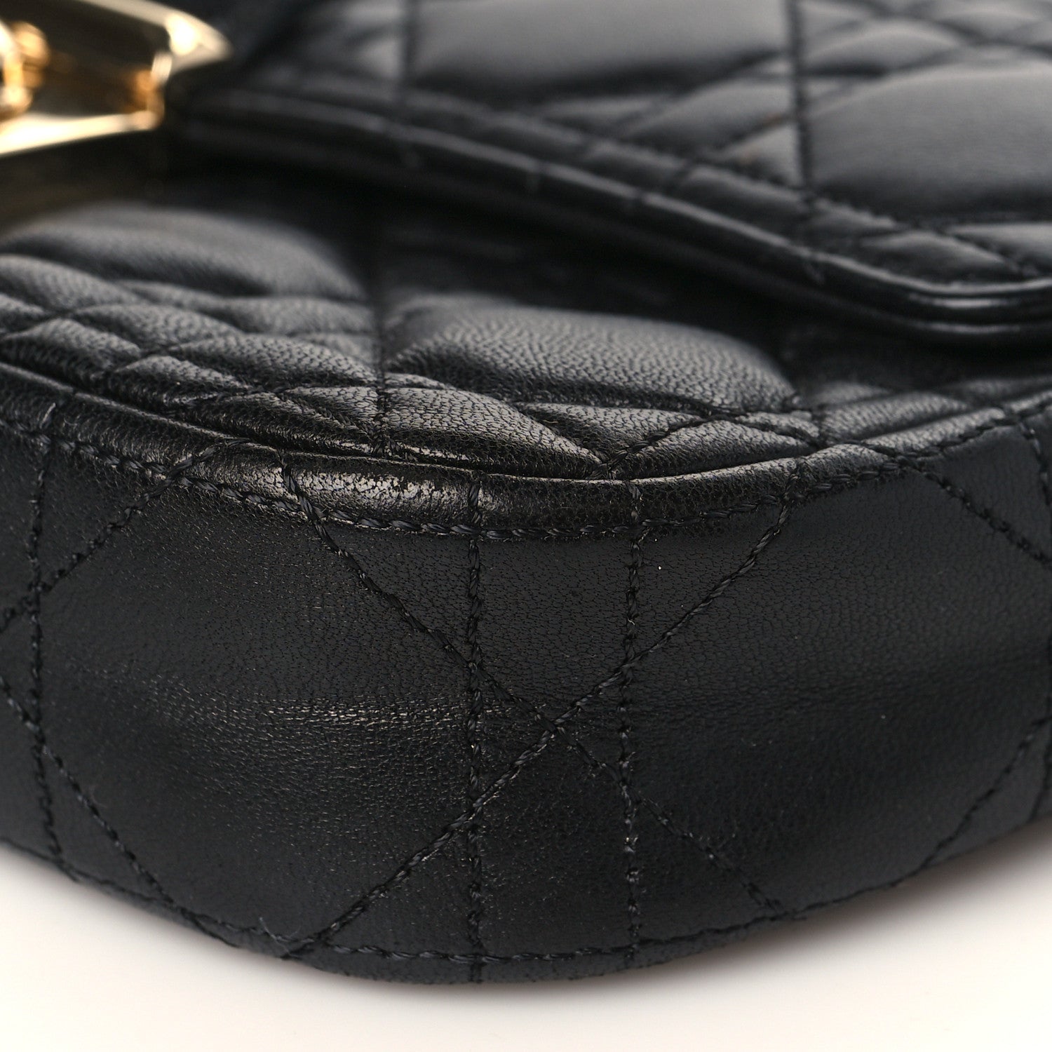 Christian Dior Lambskin Cannage Miss Dior Promenade Pouch Black 9 of 9