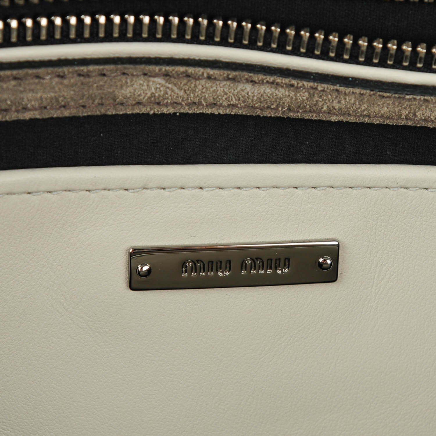 Miu Miu Nappa Matelasse Convertible Satchel Argilla Talco 6 of 7