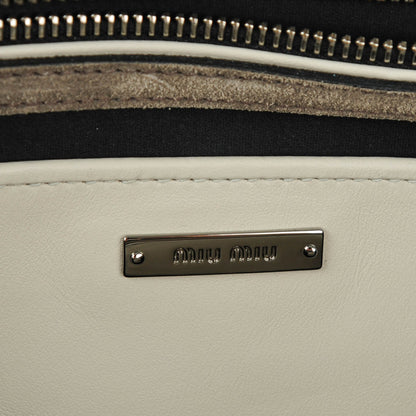 Miu Miu Nappa Matelasse Convertible Satchel Argilla Talco 6 of 7
