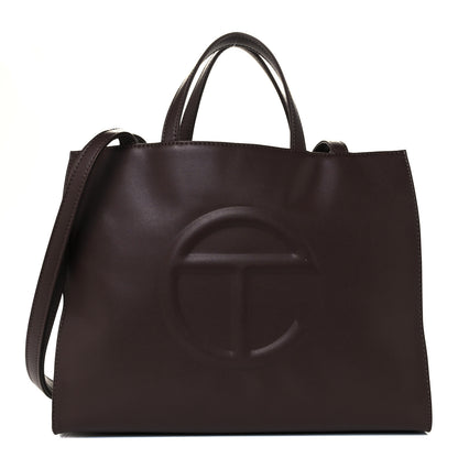 Telfar Vegan Leather Medium Shopping Bag Chocolate 1 of 11