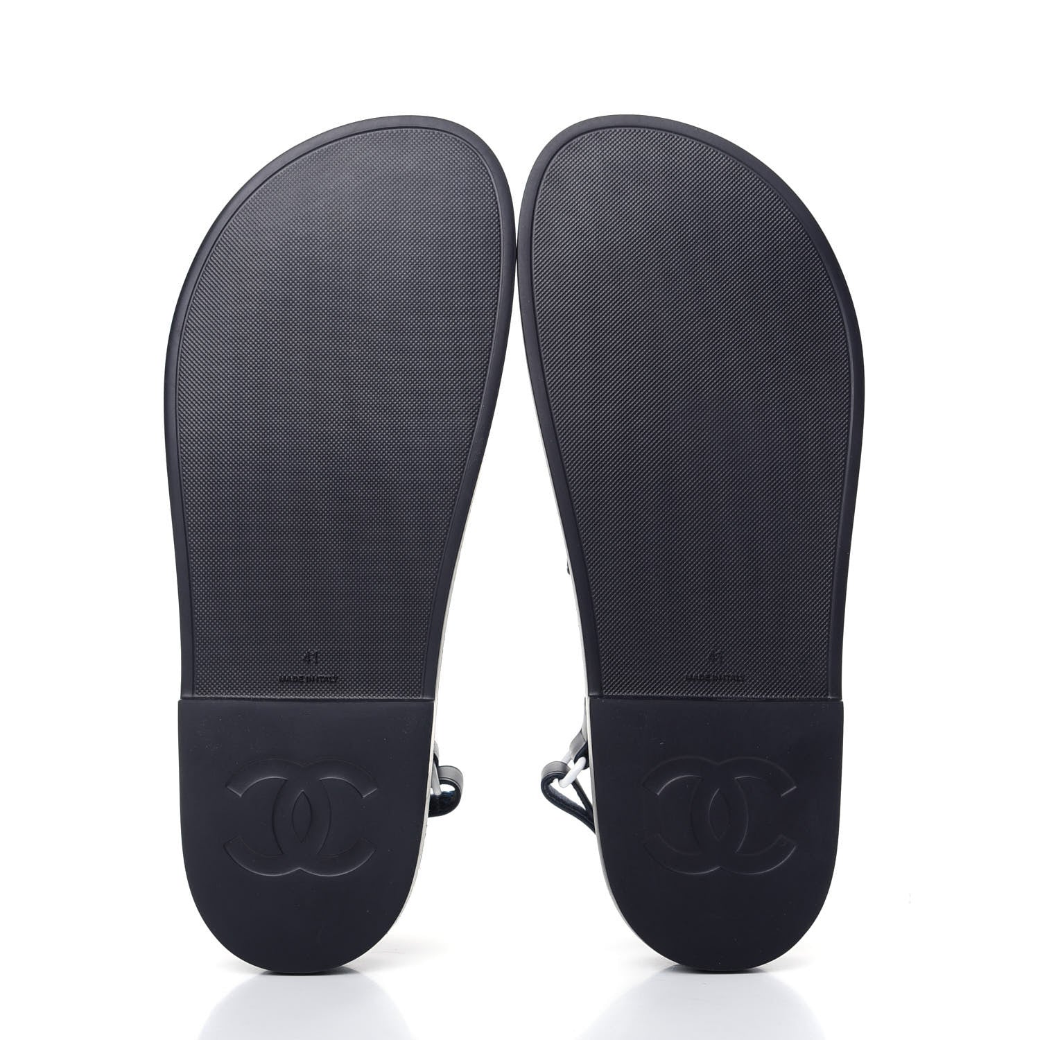 Chanel Rubber CC Dad Sandals 41 Navy 7 of 11