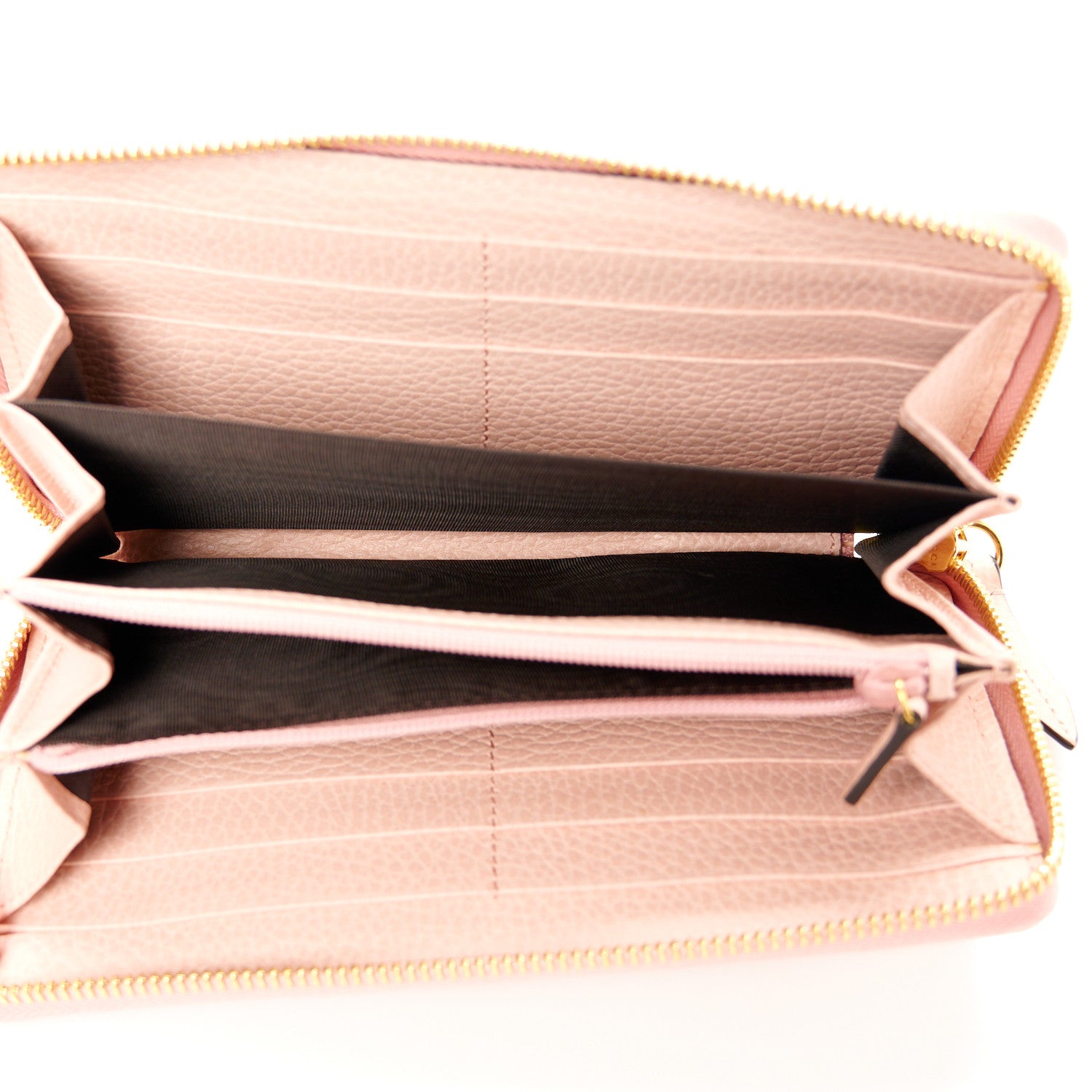 Gucci Dollar Calfskin GG Marmont Zip Around Wallet Perfect Pink 5 of 9