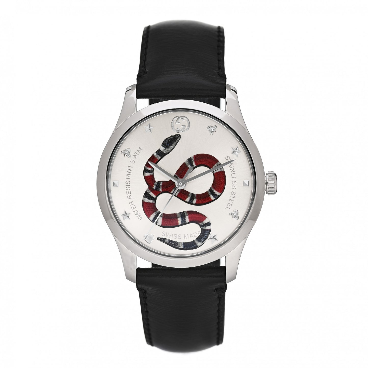 Stainless Steel Calfskin 38mm G-Timeless Snake Quartz Watch