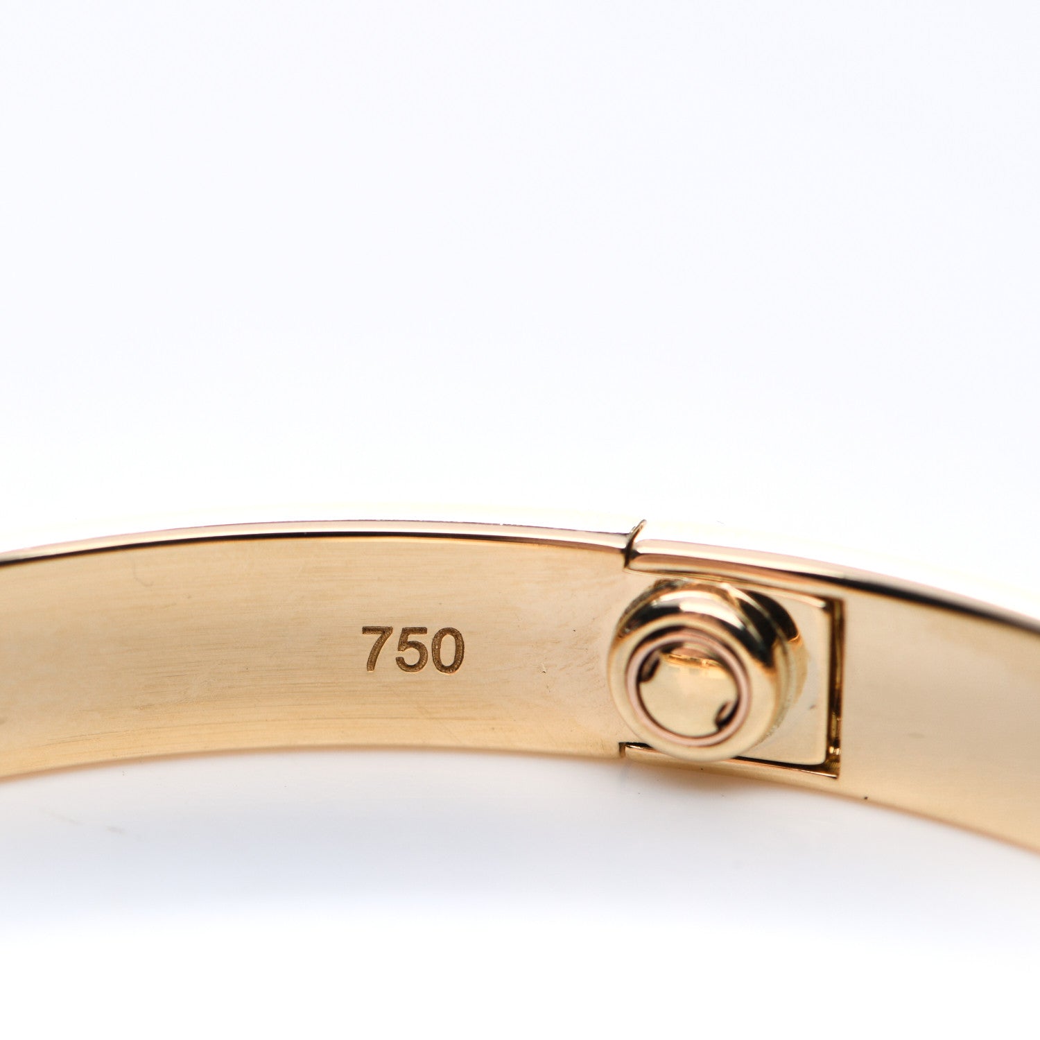 Cartier 18K Yellow Gold 4 Diamond LOVE Bracelet 17 5 of 7