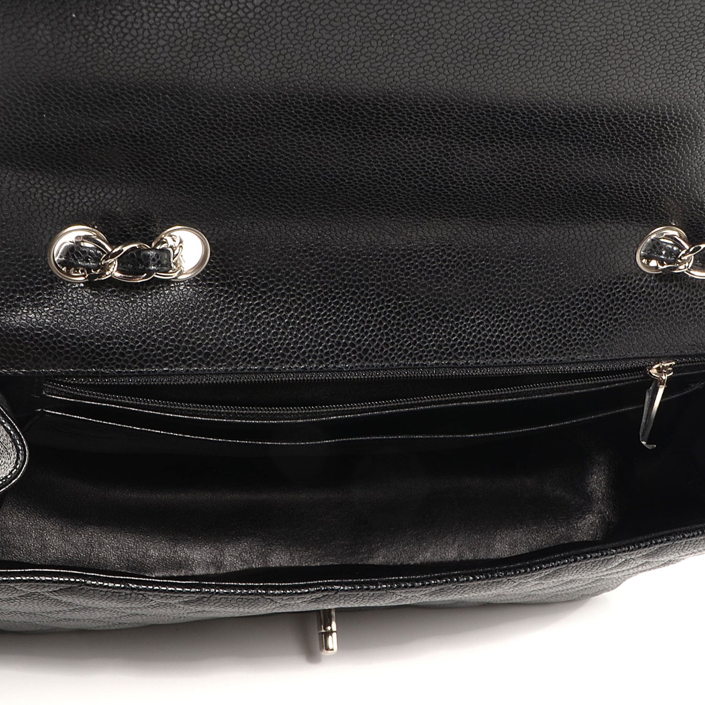 Caviar Jumbo Single Flap Black