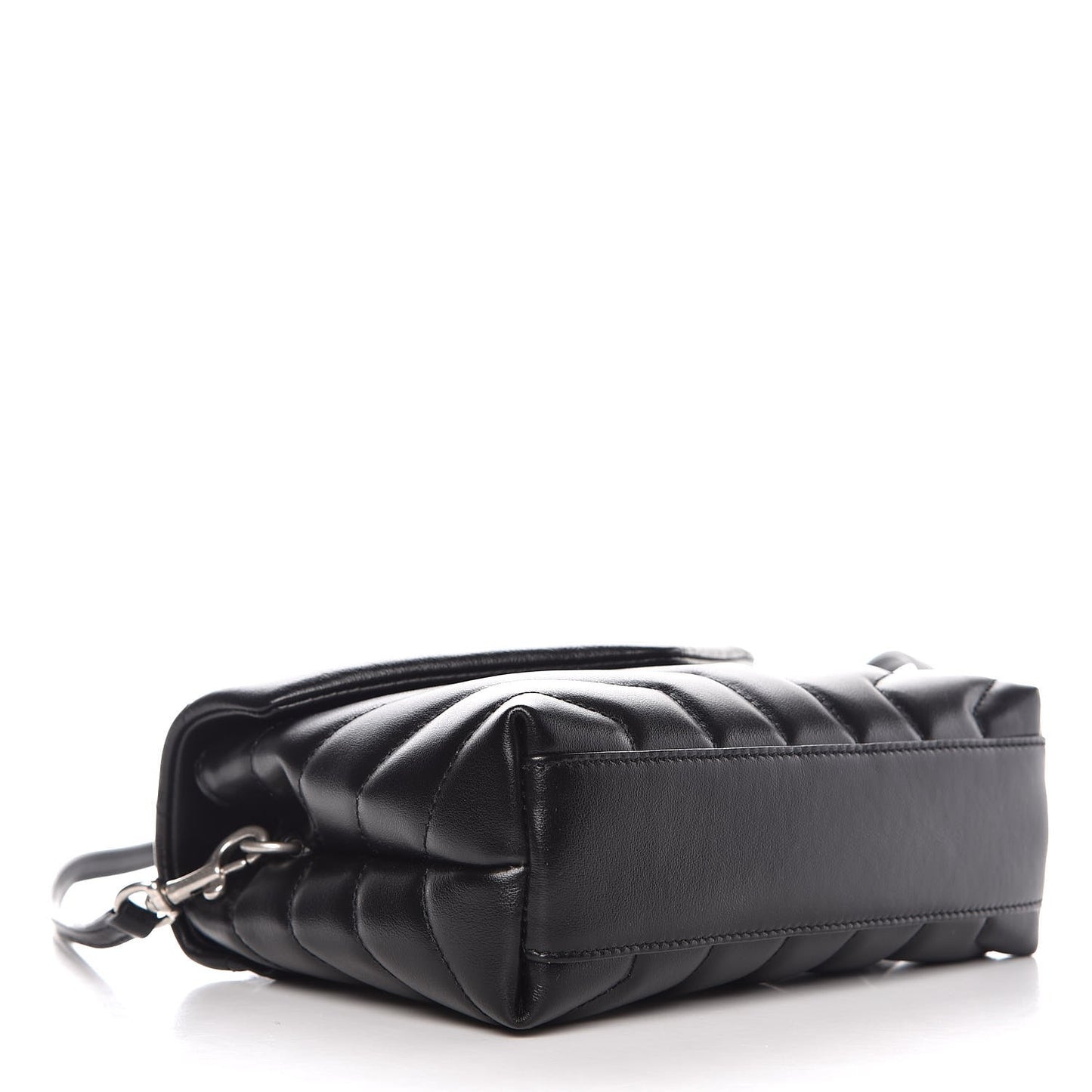 Calfskin Y Quilted Monogram Toy Loulou Crossbody Bag Black