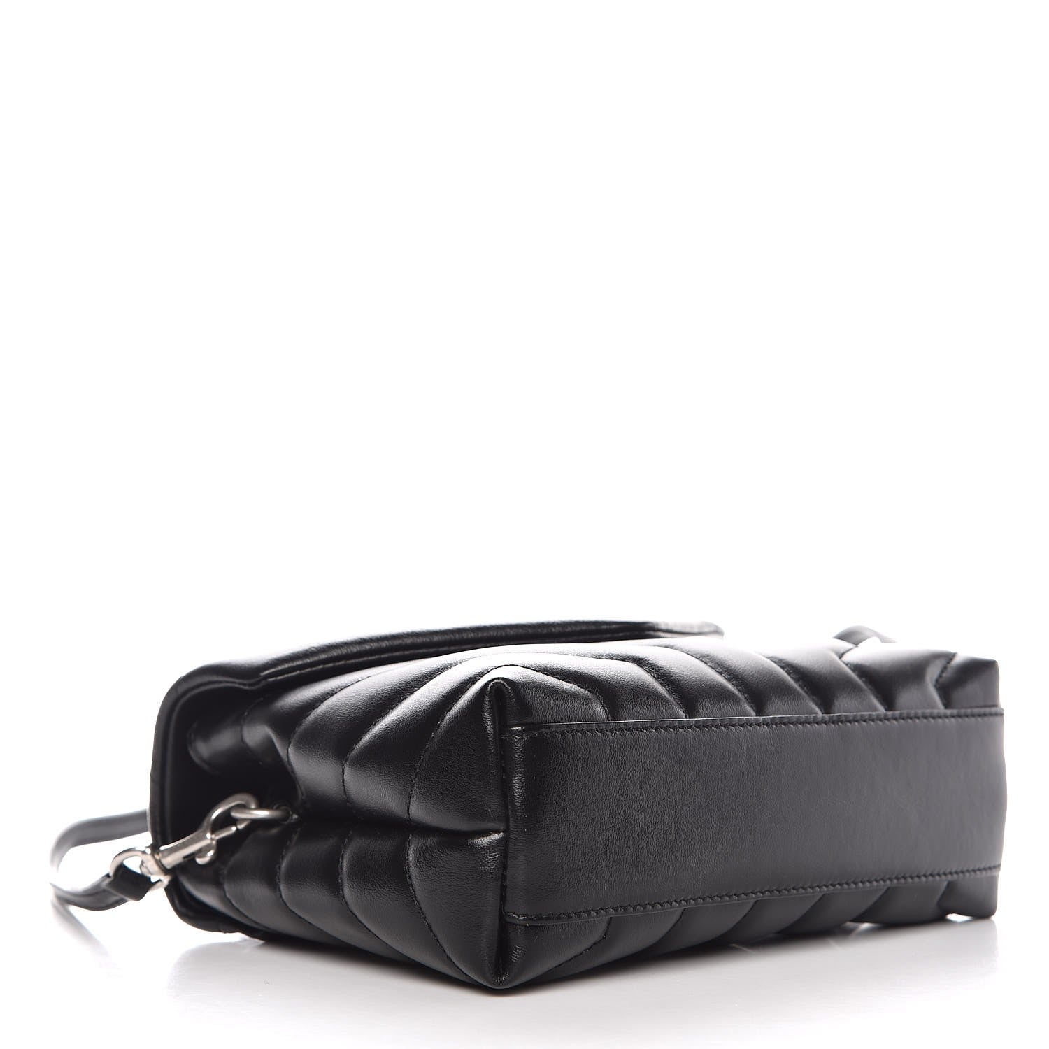 Saint Laurent Calfskin Y Quilted Monogram Toy Loulou Crossbody Bag Black 4 of 9
