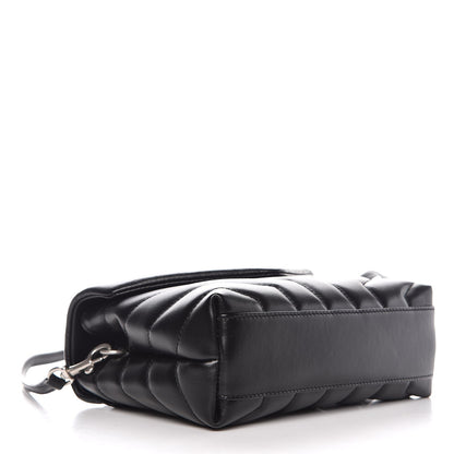 Saint Laurent Calfskin Y Quilted Monogram Toy Loulou Crossbody Bag Black 4 of 9
