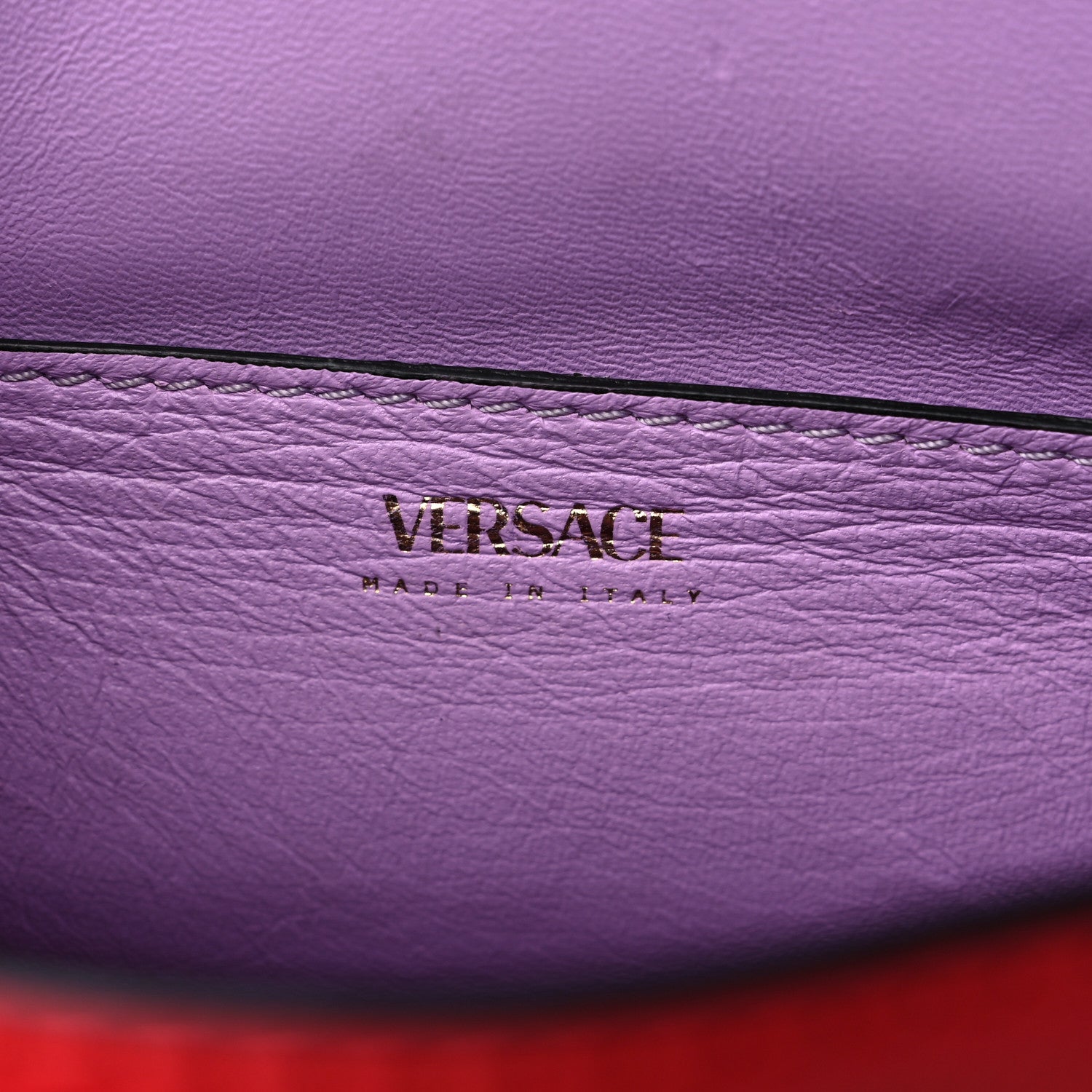 Versace Grained Calfskin Medium La Medusa Bag Red 6 of 17