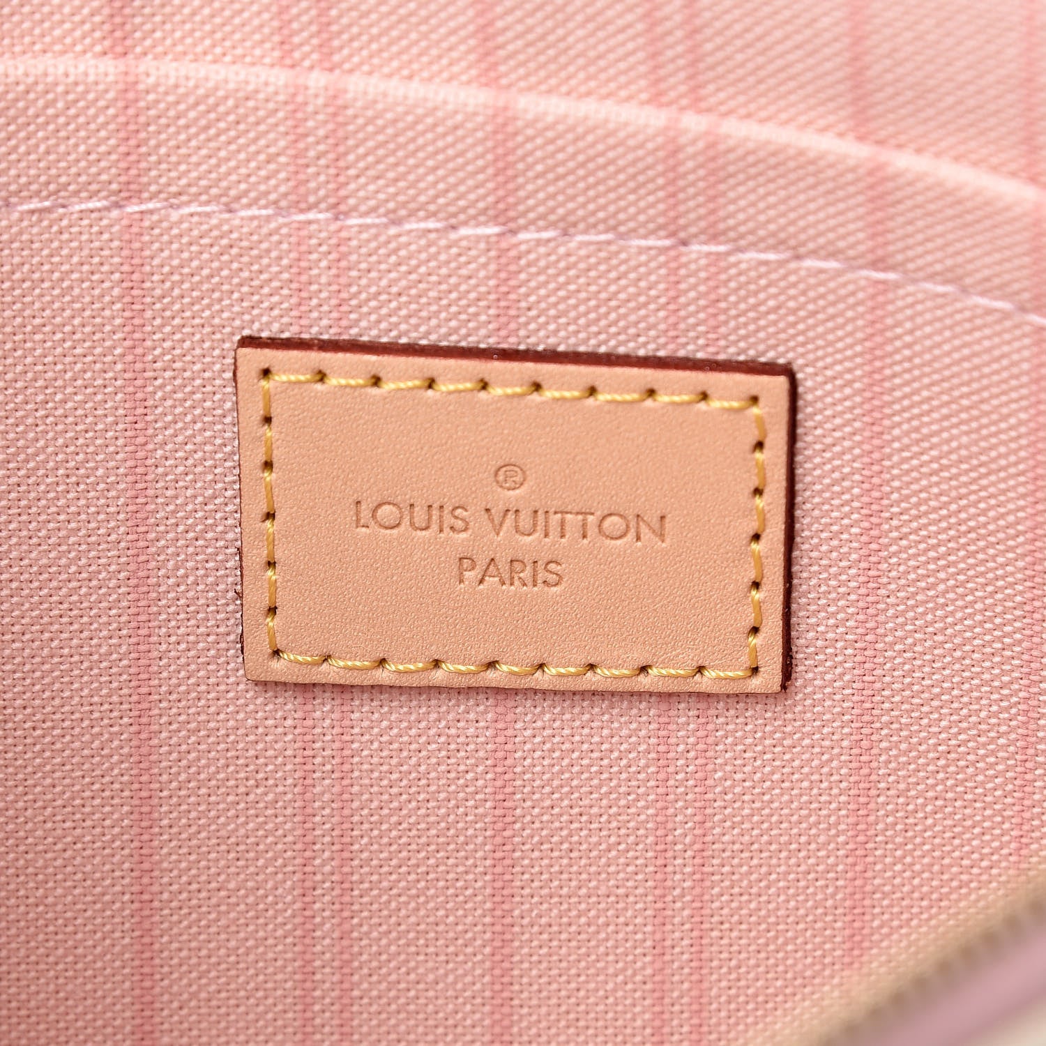 Louis Vuitton Damier Azur Neverfull MM GM Pochette Rose Ballerine 6 of 9