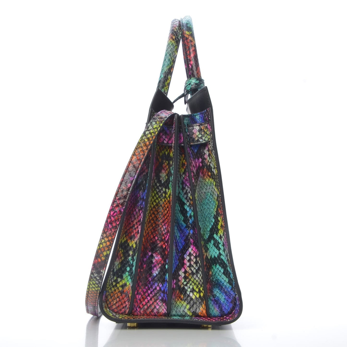 Calfskin Embossed Python Small Sac De Jour Black Multicolor