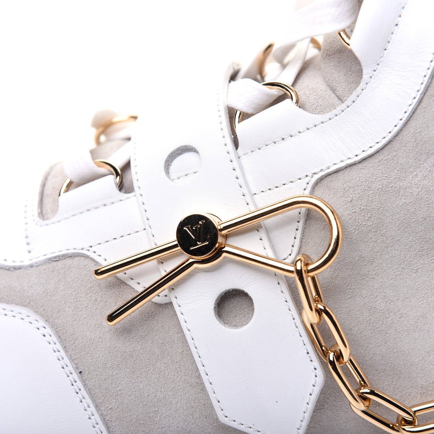 Louis Vuitton Calfskin Suede Mens Creeper Ankle Boots 10 White 16 of 16