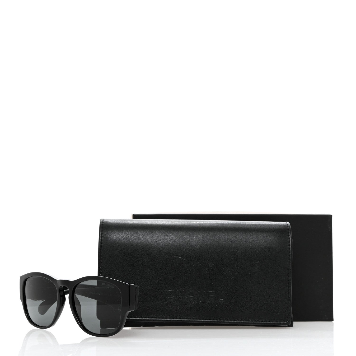 Chanel Acetate Crystal Baguette Chain CC Sunglasses 5454-Q-A Black 8 of 8