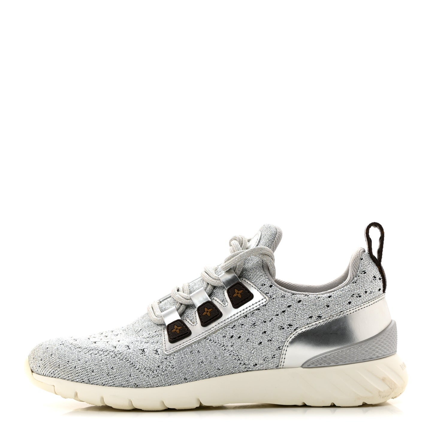Technical Nylon Monogram Rubber Aftergame Sneakers 40 Silver