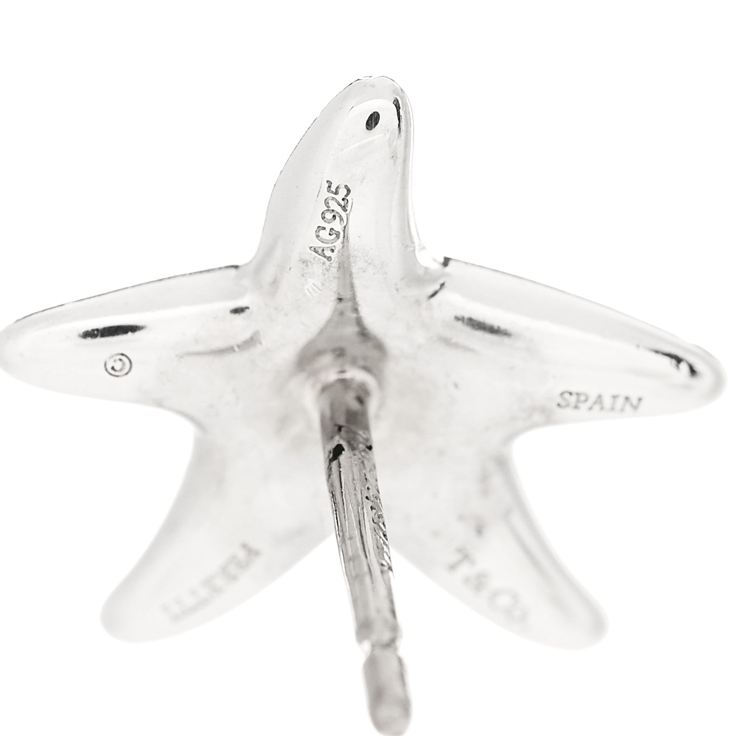 Tiffany Sterling Silver 12mm Elsa Peretti Starfish Earrings 5 of 6