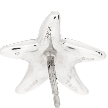 Tiffany Sterling Silver 12mm Elsa Peretti Starfish Earrings 5 of 6